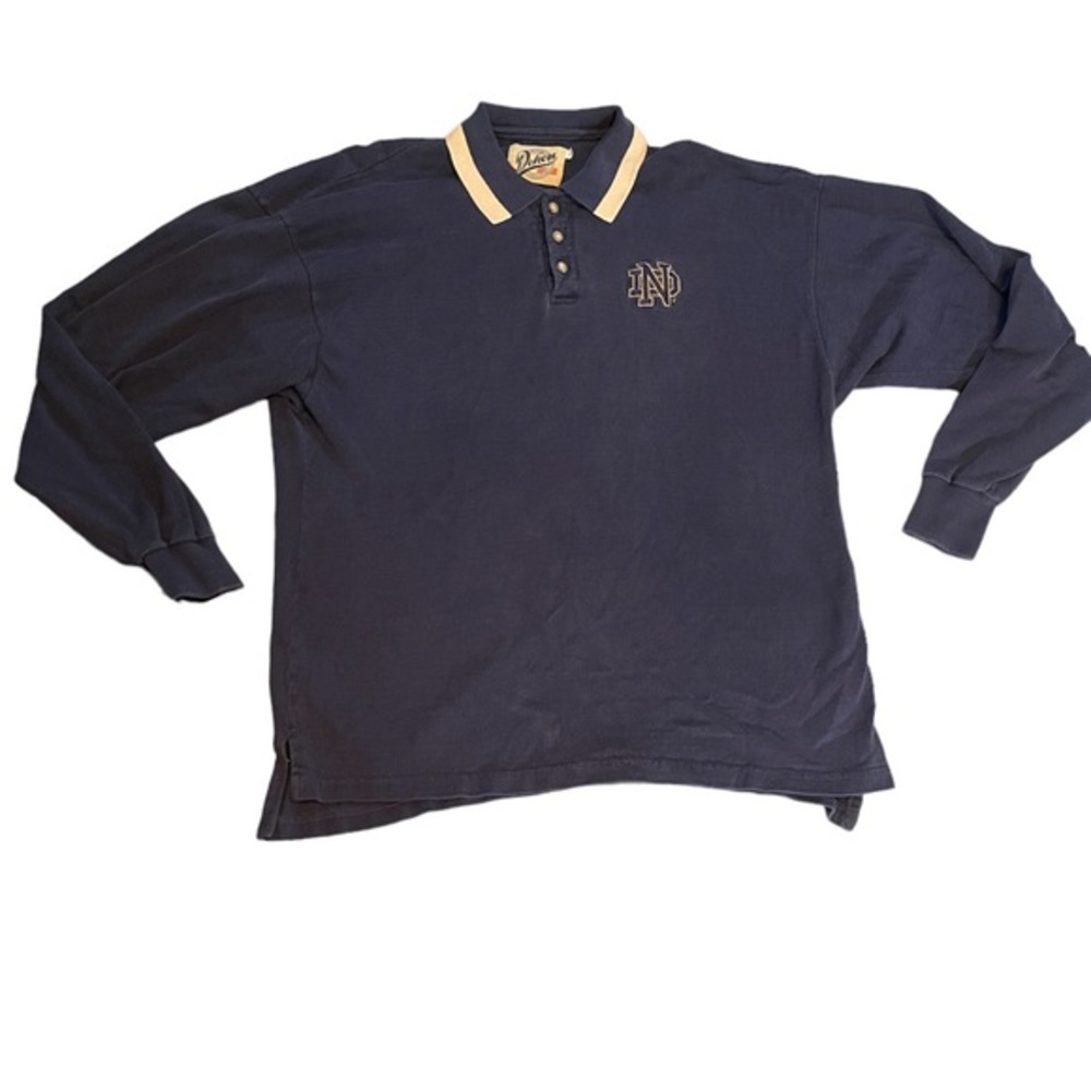 Vintage Notre Dame Long Sleeve Collared Shirt Size Large